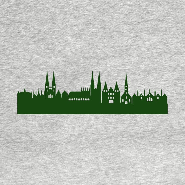 LÜBECK skyline in forest green by 44spaces